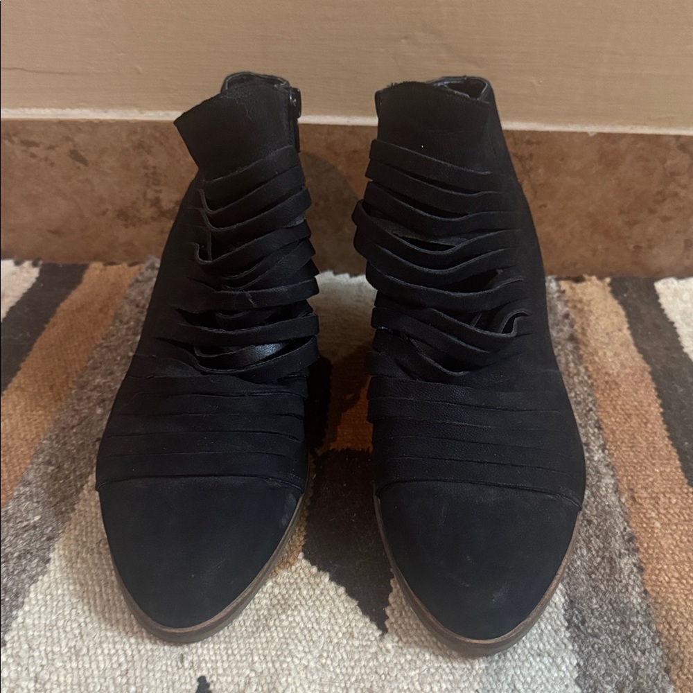 Lucky Brand Black Ankle Boots